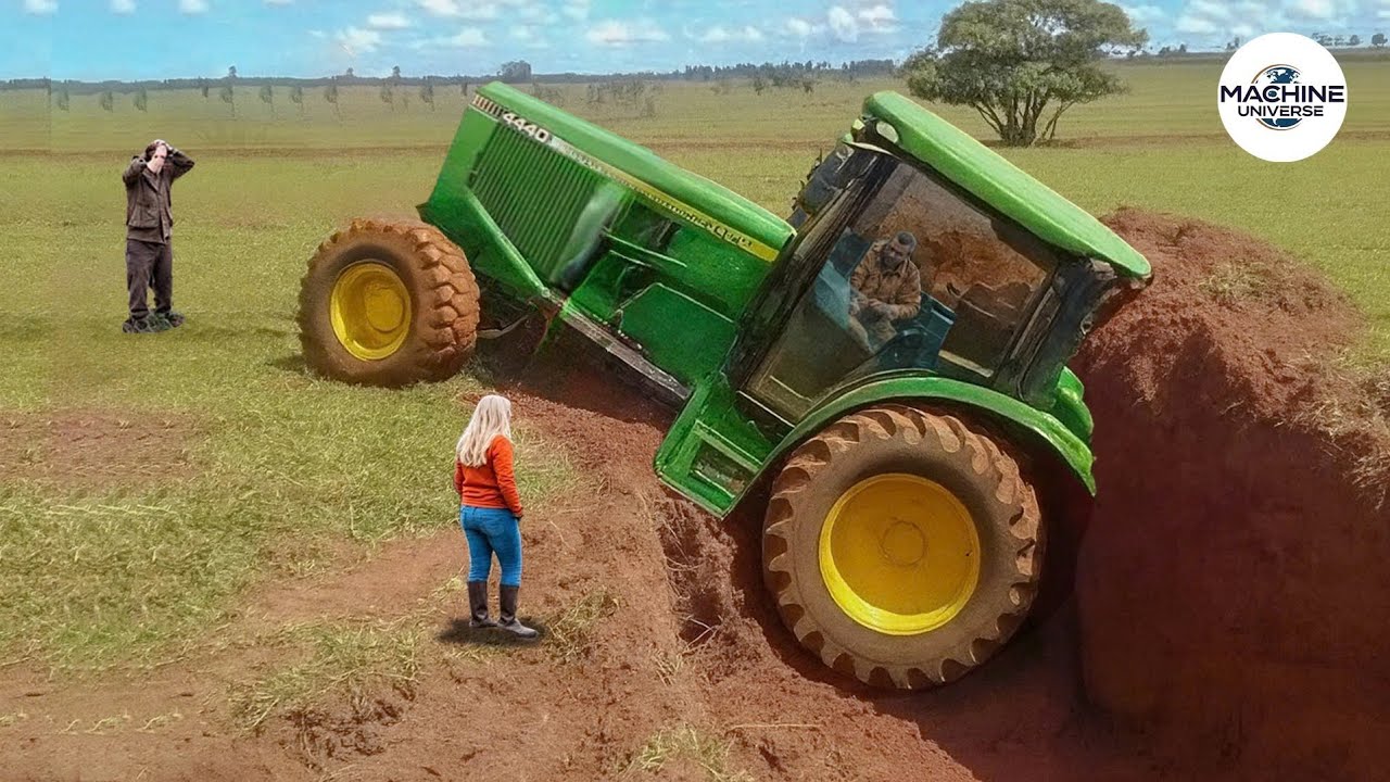 Unbelievable Tractor Stuck in Mud Moments | Extreme Heavy Equipment ...