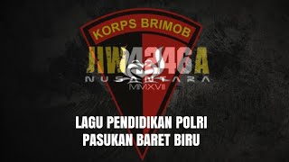 Video thumbnail of "BERKUMANDANG SUARA DARI SEBERANG BRIMOB VERSION lirik Vidio - LAGU PENDIDIKAN TNI POLRI"