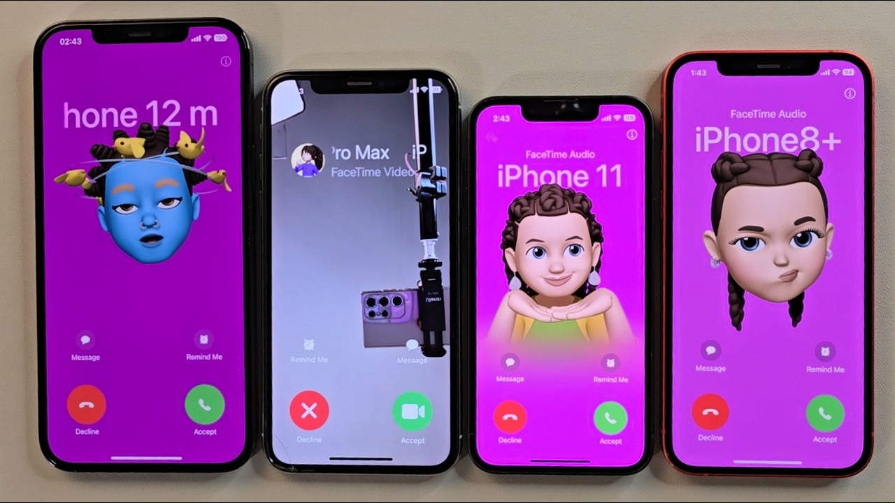 iPhone 12Pm iPhone Xr iPhone 13mini iPhone 12 Incoming call Facetime ...