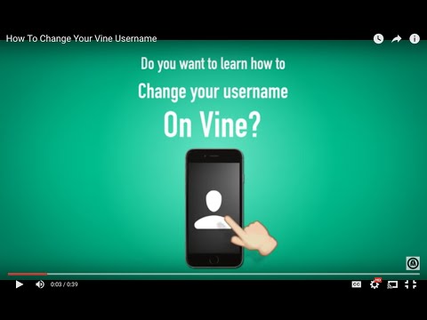 How To Change Your Vine Username