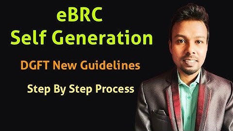 eBRC Self Generation As per DGFT New Process || All Steps Explained