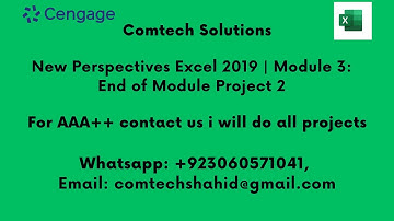 New Perspectives Excel 2019  Module 3 End of Module Project 2 (Sandhills-Sand River Water District)