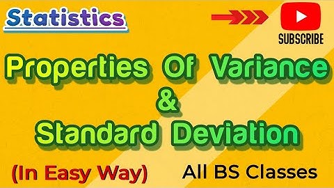 Statistics | Properties of Variance and Standard Deviation | all Bs classes in Urdu & hindi