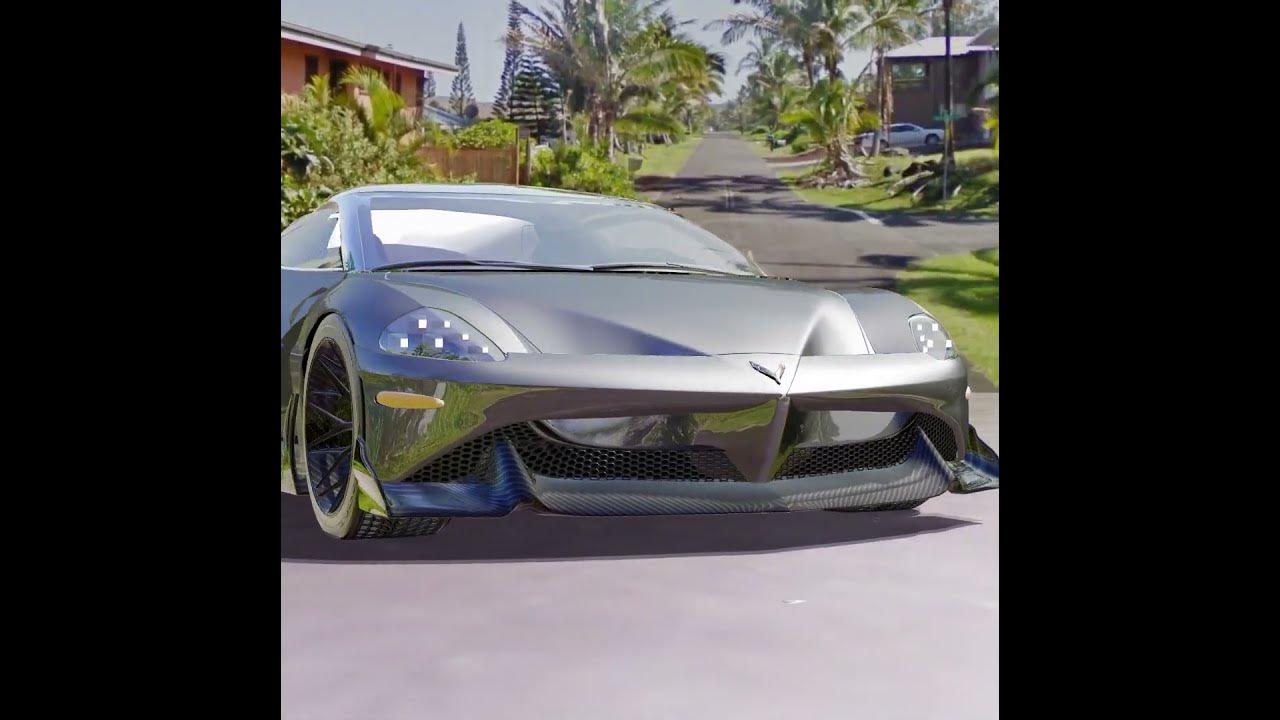 C8 Wide Body Corvette LS Turbo Gets Single Pivot Butterfly Doors. How