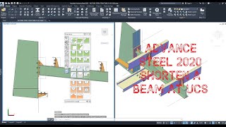 ADVANCE STEEL 2020:#36-SHORTEN A BEAM AT UCS-DW