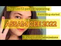 Assam cee2022  detailscee assamcee assamese cee2022 engineering entrance