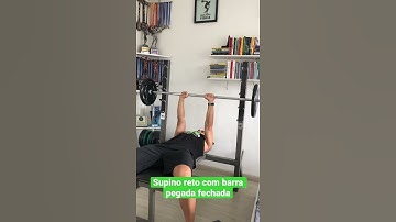 Supino reto com barra pegada fechada - prof. Matheus Gomes #shorts