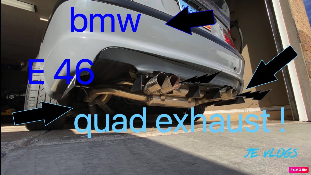 BMW E46 sedan quad m3 exhaust (m54) sound YouTube