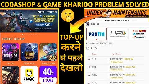 Codashop & Game Kharido Top Up Problem | Game Kharido Maintenance Problem | Codashop Maintenance |