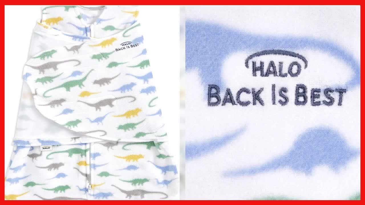 Great product -  HALO Micro-Fleece Sleepsack Swaddle, 3-Way Adjustable Wearable Blanket, TOG 1.5, Di