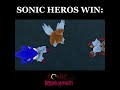 SONIC HEROS WIN - [OUTCOME MEMORIES] #shorts