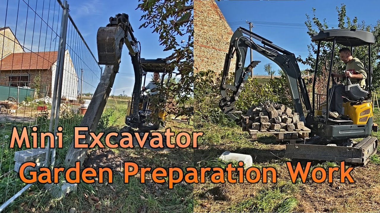 Mini Excavator Garden Preparation Work