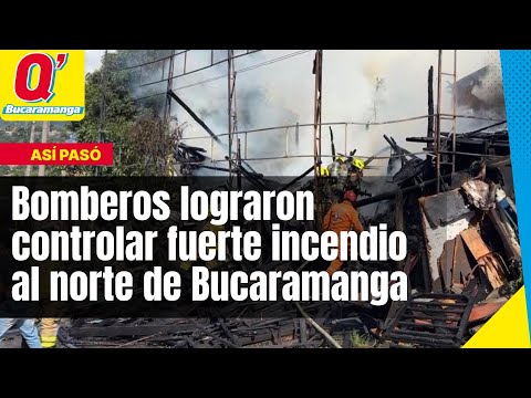 Bomberos lograron controlar fuerte incendio al norte de Bucaramanga