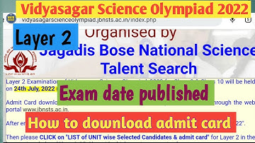 VSO 2022 Layer 2 exam date published & How to download admit card