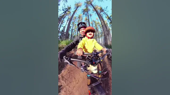 mountain biking with a 2 year old.. 😁 #mountainbiking #kidsrideshotgunpro #yetisb165 #shredtilbed