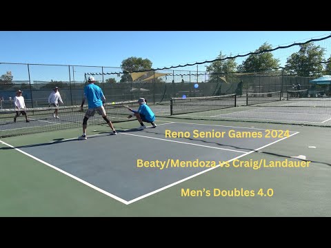 Reno Senior Games 2024 Men's Doubles 4.0 Beaty/Mendoza vs Craig/Landauer