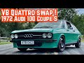 Insane V8 Quattro swapped 1972 Audi 100 Coupe S