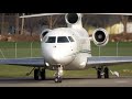 Dassault Falcon 7X Heavy Loaded Take-Off at Bern Airport