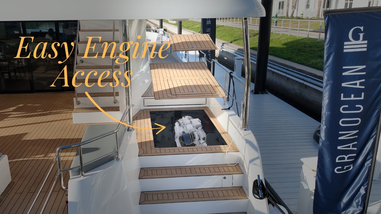 ⁣The Engine Room That Makes Yacht Maintenance Easy: Granocean W-Series Power Catamarans