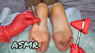 ASMR/Тесты на чувствительность стоп+Массаж/АСМР/foot massage