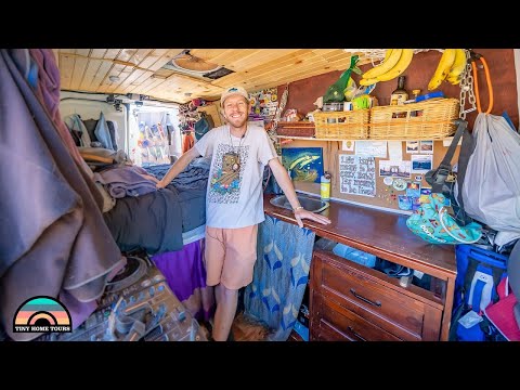 DIY Nissan NV Camper Van - Stealth Traveling DJ's Tiny House