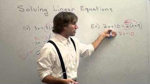 Free Math Lessons Solving Linear Equations Part 5
