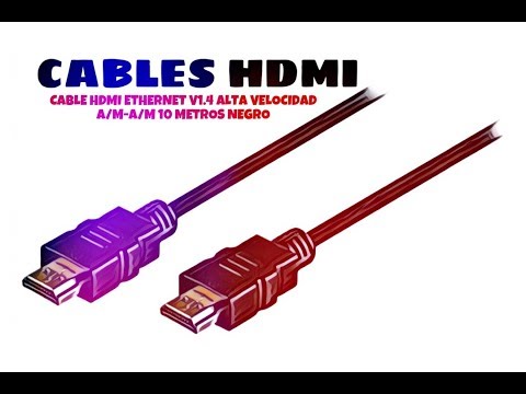 Video de Cable Hdmi ethernet contactos dorados 10 M Negro