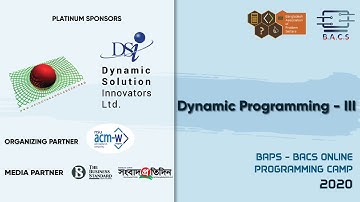 Dynamic Programming - III: BAPS - BACS Onine Programming Camp, 2020