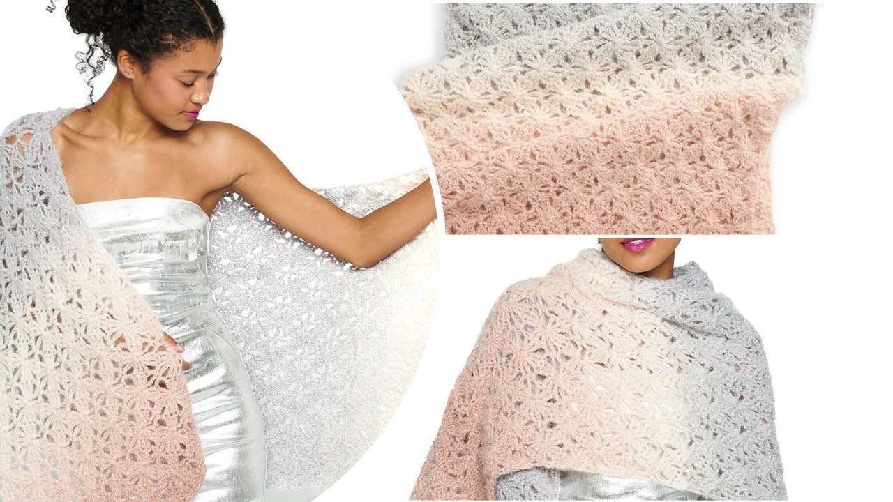 Crochet Fading Flower Stitch Shawl