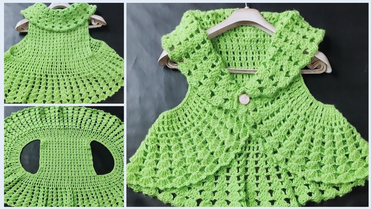 सिर्फ 140 ग्राम ऊन में Bolero Jacket/Crochet bolero jacket for 4-5 year