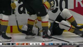 Mark Stone crashes awkwardly to the boards  |  Vegas Golden Knights vs Anaheim Ducks 12/01/21