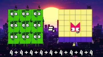 SOM NUMBERBLOCKS 9 KWADRAATGETALLEN | HERHAALDE OPTELLING EN VERMENIGVULDIGING | COLORART_ID