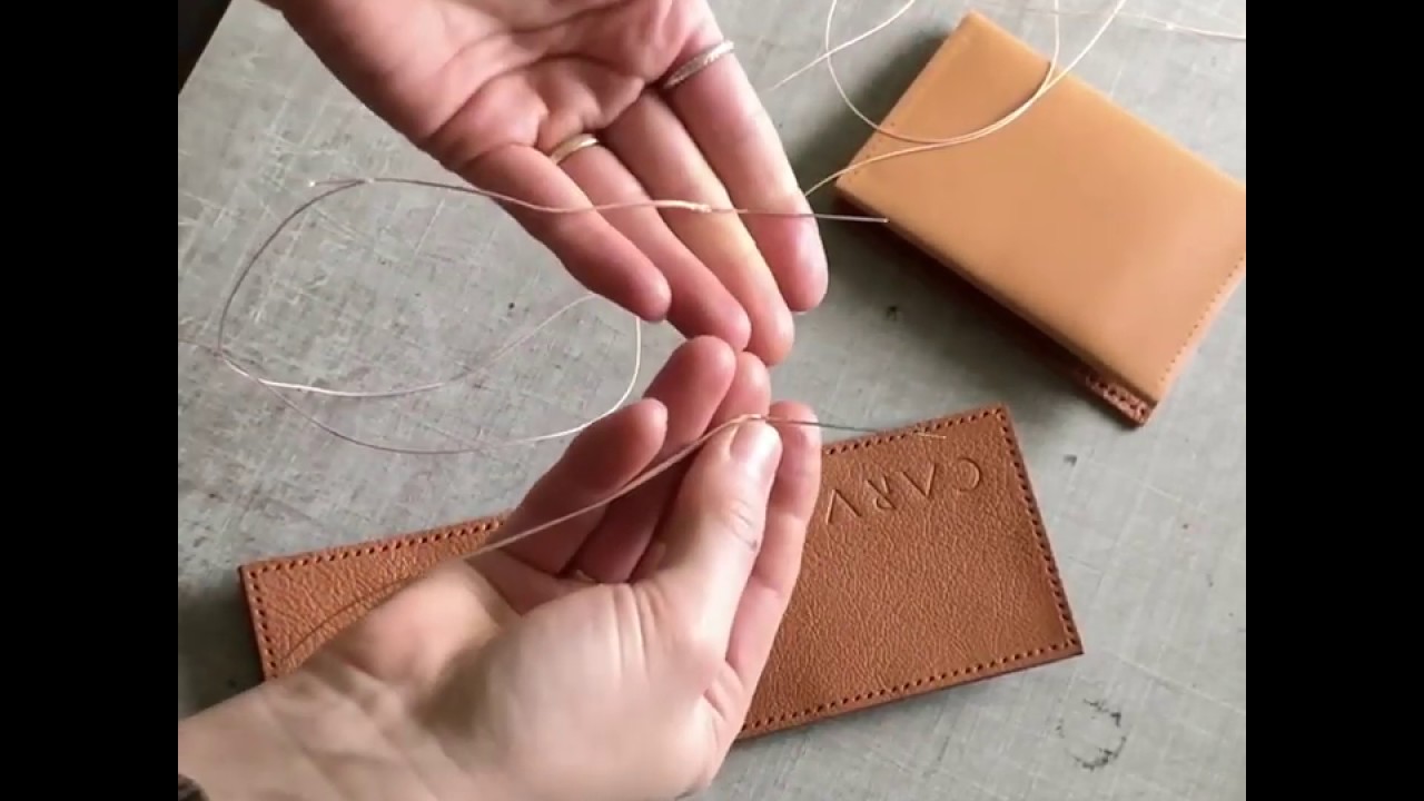 Threading needles for saddle stitching - YouTube