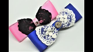 Glamorous Lace Bow | Ribbon BowTutorial | Laço De Renda | DIY By Jolie Bow