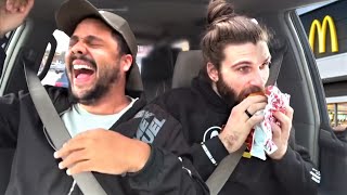 My TRAINER Tries Fast Food For The First Time...