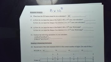 Notes: Scientific Notation on Calculator and in WebAssign