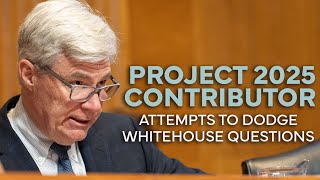 Sen. Whitehouse Outmaneuvers Witness’s Attempts to Dodge Questions on Project 2025 Wealth