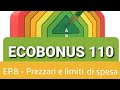 PREZZARI e LIMITI di spesa per L'ECOBONUS 110% - #222