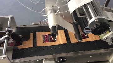 Plastic bags labeling machine test video 1