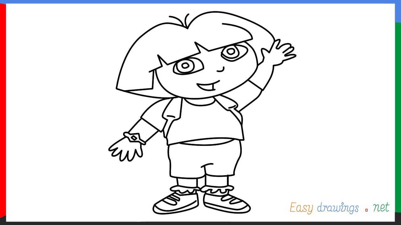 How To Draw Dora Step by Step - [15 Easy Phase]