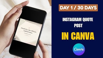 Day 1/30: INSTAGRAM Quote in CANVA #canvadesign #graphicdesign