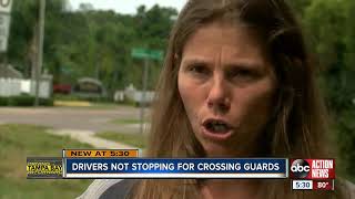 Drivers not stopping for crossing guards