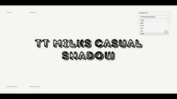 TT Milks Casual Shadow font subfamily and its 5 variations of shadow typefaces / Hidden Gems #6