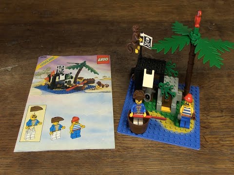 YouTube thumbnail: build and review of Legoset 6260 Shipwreck Island from 1989!