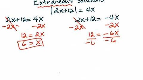 Extraneous solutions to absolute value equations