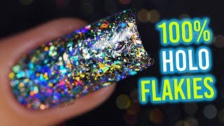 100% HOLO Flakies - BETTER than HOLOGRAPHIC Pigment Powder Nails!