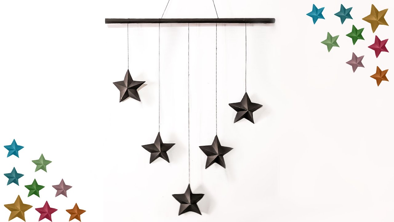3D Star Wall Hanging DIY Wall Hanging DIY HUT Wall Hanging Ideas