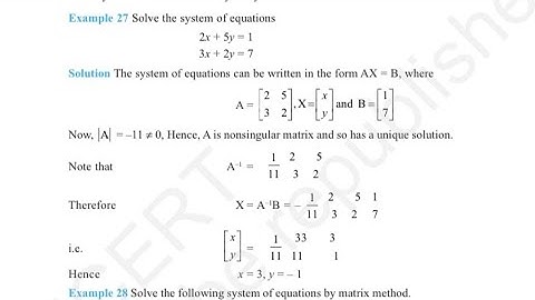 EXERCISE 4.6 EXAMPLES NCERT SOLUTIONS OF DETERMINANTS CHAPTER 4 CLASS