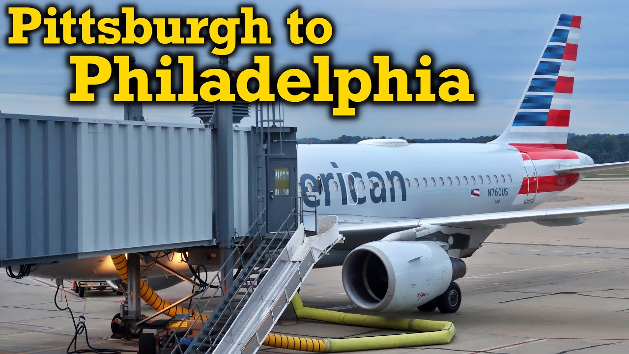 Full Flight: American Airlines A319 Pittsburgh to Philadelphia (PIT-PHL)