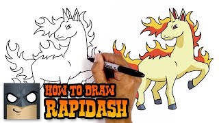 how to draw rapidash pokemon art tutorial